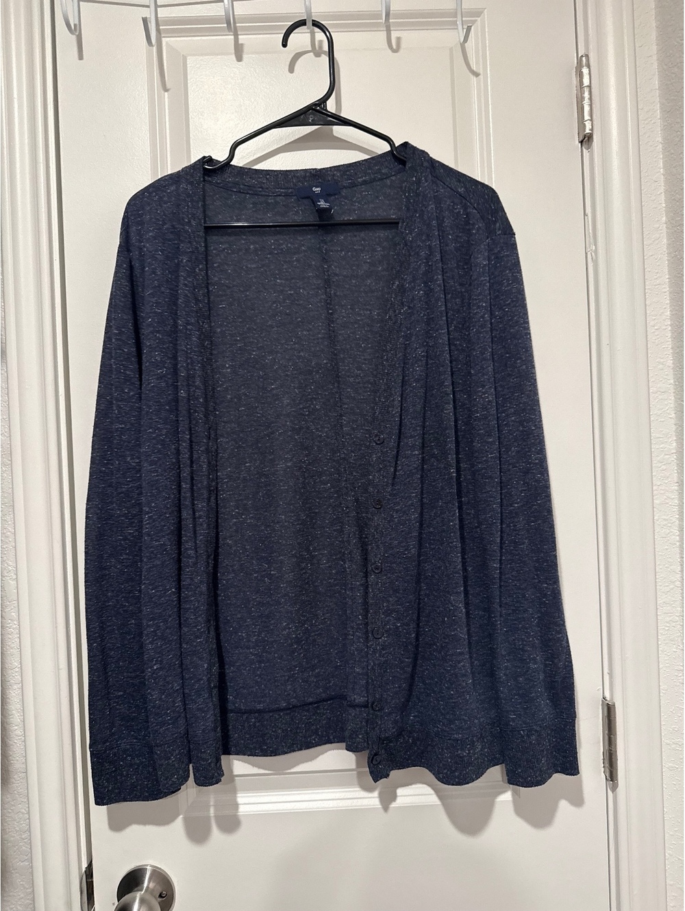 Gap Women's Navy Blue Lightweight Open Front Cardigan Sweater, Size Large